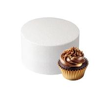 Culpitt 5" x 3" Round Cake Dummy, Straight Edge Cake Form, Practice Cake Decorating or Use for Creating Long-Lasting Displays, Smooth Polystyrene