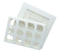 Culpitt 6 Hole Cupcake Boxes with Window | 5 Pack | Food Safe, White