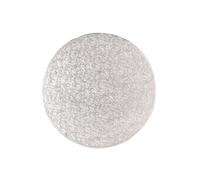 Culpitt 6" Round Silver Cake Drum - Cake Drum - Textured Copper Foil, Silver, Round - 6" x 6" x 0.472" - Cake Board