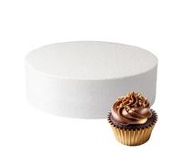 Culpitt 6" x 2" Round Cake Dummy, Square Edge Cake Form, Separator, for Practice or Displays, Smooth Polystyrene