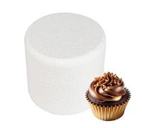 Culpitt 6" x 5" Round Cake Dummy, Bevelled Edge Cake Form, Practice Cake Decorating or Use for Creating Long-Lasting Displays, Smooth Polystyrene