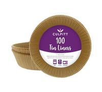 Culpitt 7" Cake Tin Liners, 100 Pack, Non-Stick Siliconised Greaseproof Paper for Baking Cakes, Pies, Tarts, Round Cake Tin Liners, Made in The UK