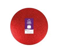 Culpitt 7" Round Cake Boards | Red | 2.7mm Cards For Celebration Desserts, Birthday Treats, Tiered Sponge, Cupcakes, and More! 7 inch, Pack Of 10