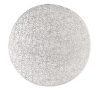 Culpitt 8" Cake Board | 5 Pack | Individually Wrapped Cake Drums, Silver Fern, 8 Inch (203mm) Round, 12mm Thick, (Pack of 5 Boards)