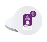 Culpitt 8" White Cake Cards | 10 PE Coated Cake Boards, Lightweight For Sponge, Desserts, Patisserie, 1.5mm Thick, Greaseproof Cards | Made In The UK | 10 Pack