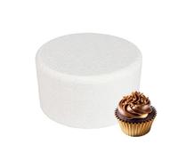 Culpitt 8" x 5" Round Cake Dummy, Bevelled Edge Cake Form, Practice Cake Decorating or Use for Creating Long-Lasting Displays, Smooth Polystyrene