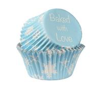 Culpitt Baked With Love Foil Muffin And Cupcake Cases (Pack Of 25) Blue (One Size)