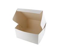 Culpitt Bakery Box, 6" x 6", White Folding Box For Cake, Cookies, Sandwiches, Cake Slices, Pastries, Take Aways, And Soaps, Gift Boxes - 10 Pack