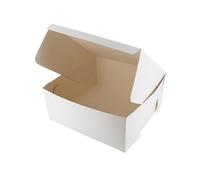Culpitt Bakery Box, 7 x 7 Inch, White Folding Box for Cake, Cookies, Sandwiches, Cake Slices, Pastries, Take Aways, and Soaps, Gift Boxes, 10 Pack
