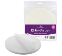 Culpitt Baking Parchment Circles, 100, Round Greaseproof Paper Liners for Cake Tins, Air Fryer, Pizza, Siliconised - 8"