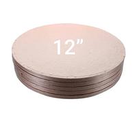 Culpitt Cake Boards, 12" Rose Gold Cake Drum, Round 12 Inch (305mm) 0.5 Inch (13mm) Thick - Pack of 5 Boards