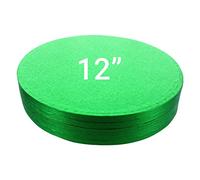 Culpitt Cake Boards, Green 12" Cake Drum, Round 12 Inch (305mm) 0.5 Inch (13mm) Thick - Pack of 5