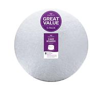 Culpitt Cut Edge Round Card, 8" Round Cake Cards, Silver Cake Boards, 1.8mm Thick, 5 Pack - 8 Inch (203mm) CSR8AMZ5