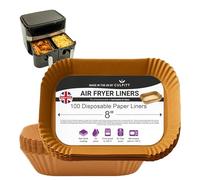Culpitt Dual Air Fryer Liners | Fits Ninja Dual, Tefal | Oblong - 100 Pack