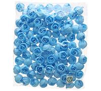 Culpitt Edible Medium Blue Wafer Rose Decoration (Pack of 1, Total 100)