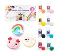 Culpitt Fondant Icing Multipack | Coloured Sugarpaste Set | 8 x 100g