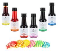 Culpitt Food Colours, 6 Pack, Made in UK, Red, Blue, Green, Pink, Orange, Yellow, Liquid for Baking, Cooking, and Cake Decorating, 228 ml, 1.37 kg