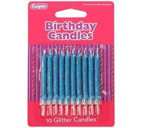 Culpitt Glitter Birthday Pick Candles (Pack of 10) in Blue Culpitt Blue