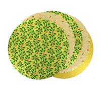 Culpitt Gold Selection Christmas Cake Boards, 10", Holly And Red Berries Festive, 3mm x 254mm - 5 Pack, 10 Inch