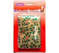 Culpitt Gold with Green Holly Design Traditional Christmas Cake Frill