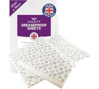 Culpitt Greaseproof Paper Sheets | Bakery | 100 Sheets | Printed Pre Cut Baking Paper for Baking, Freezing, Serving, Displaying | Cookies, Cakes, Pastries, Sandwiches - 25cm x 36cm - 100