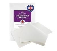 Culpitt Greaseproof Paper Sheets | White | 100 Sheets | Greaseproof Pre Cut for Displaying, Freezing, or Serving | Cookies, Cakes, Pastries, Sandwiches - 25cm x 36cm - 100