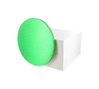 Culpitt Green Board & Box Set | 10" (25cm) | White Cake Box & Drum, Box And Strong Cake Board, Storage & Transport Combo