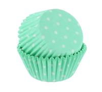 Culpitt Green Polka Dot Cupcake Cases | 250 Baking Cups | 45mm Pastel Greaseproof Paper Cases for Muffins and Cupcakes, Pack of 250