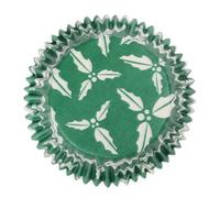 Culpitt Holly Muffin & Cupcake Cases (Pack of 54) in Green Culpitt Green