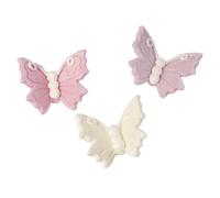 Culpitt Lustred Sugar Butterflies, 18 Luxurious Butterfly Cake Decorations, Cream, Pink, Purple Cupcake Toppers | Shimmer Lustre Finish