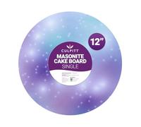 Culpitt Masonite Cake Board, Extra Strong, Round, Pack of 1, Celestial Design - 12 inch