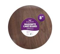 Culpitt Masonite Cake Board, Extra Strong, Round, Pack of 1, Wood Effect - 8 inch 90186