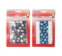 Culpitt Metallic Snowflake Cake Frills (Pack Of 2) Blue (One Size)