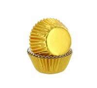 Culpitt Mini Baking Cases | Gold Petit Four Cases, Foil Lined Cupcake Case For Fairy Cakes And Bite-Sized Treats, Metallic - 200 Cupcake Cases