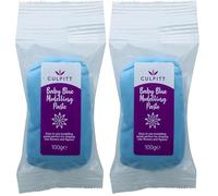 Culpitt Modelling Paste, Baby Blue, Sugarpaste, Gumpaste For Cake Decorating, Flowers, Animals, Figures, Models - Sets Hard, 100g (Pack of 2)