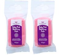 Culpitt Modelling Paste, Baby Pink, Sugarpaste, Gumpaste For Cake Decorating, Flowers, Animals, Figures, Models - Sets Hard, 100g (Pack of 2)