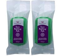 Culpitt Modelling Paste, Green, Sugarpaste, Gumpaste For Cake Decorating, Flowers, Animals, Figures, Models - Sets Hard, 100g (Pack of 2)