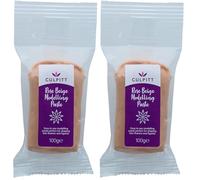 Culpitt Modelling Paste, Rose Beige, Sugarpaste, Gumpaste For Cake Decorating, Flowers, Animals, Figures, Models - Sets Hard, 100g (Pack of 2)