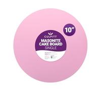 Culpitt Pink 10" Masonite Cake Board, Extra Strong, Round, 5mm Thick | Matt Pink | 254mm | 10 Inch Round