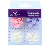 Culpitt Pink Mini Flower Sugar Pipings - 100 Pack