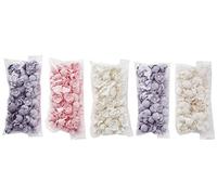 Culpitt Pink, White, Lilac Five Petal Flowers Edible Sugar Decorations (Pack of 1, Total 1000)