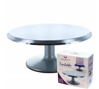 Culpitt Professional Aluminium Cake Decorators Turntable, 310mm (12"), Sturdy & Strong, Smooth Motion Rotating Cake Plate | 12 Inch