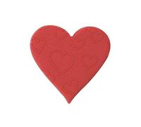 Culpitt Red Embossed Sugar Heart Edible Cake Decorations (Pack of 1, Total 420)