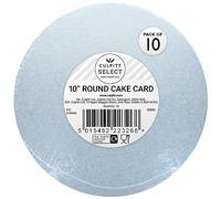 Culpitt Select 10" 3mm Round Cake Boards, 3mm Double Thick Cards For Celebration Desserts, Birthday Treats, Cupcakes, and More! 10 Inch, Pack Of 10