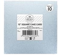 Culpitt Select 10" 3mm Square Cake Boards, 3mm Double Thick Cards For Celebration Desserts, Birthday Treats, Cupcakes, and More! 10 Inch, Pack Of 10