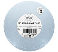 Culpitt Select 12" 3mm Round Cake Boards, 3mm Double Thick Cards For Celebration Desserts, Birthday Treats, Cupcakes, and More! 12 Inch, Pack Of 10