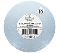 Culpitt Select 8" 3mm Round Cake Boards, 3mm Double Thick Cards For Celebration Desserts, Birthday Treats, Cupcakes, and More! 8 Inch, Pack Of 10