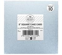 Culpitt Select 8" Square Cake Boards, 3mm Double Thick Cards For Celebration Desserts, Birthday Treats, Cupcakes, and More! 8 Inch, Pack Of 10