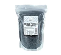 Culpitt Select Black Pearls | 4mm | Edible Cake Decorations - 500g