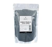 Culpitt Select Nonpareils | Black 2mm Sugar Beads, Edible Sprinkles For Cakes, Cupcakes, Cookies, Ice Cream, and Desserts | 500g